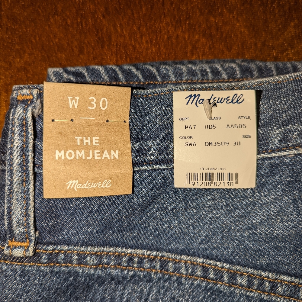 Madewell "The Mom Jean" W30